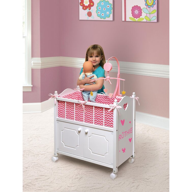 Baby doll crib and changing outlet table